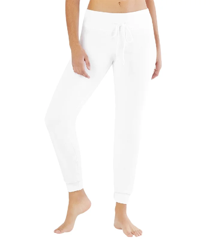 Beyond Yoga Cozy Fleece Lounge Around Midi Joggers White