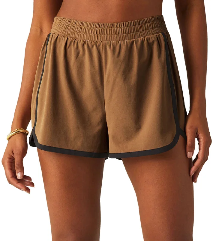 Beyond Yoga Go Retro Short Deep Tan/ True Black