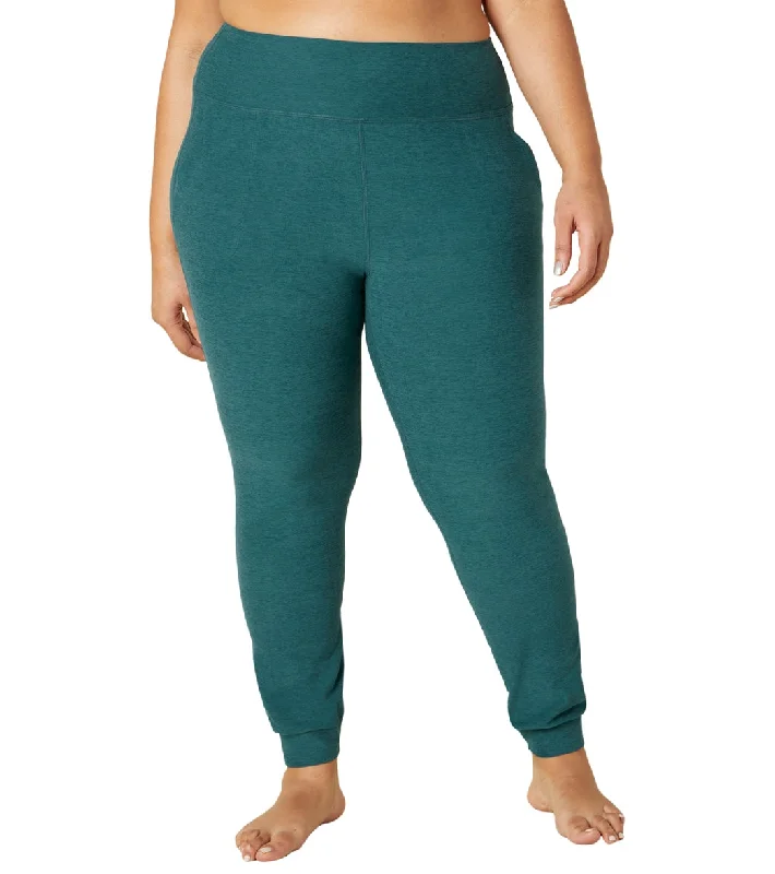 Beyond Yoga Plus Size Spacedye Midi Joggers Deep Sea Heather