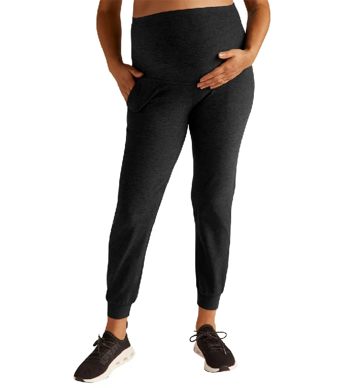 Beyond Yoga Spacedye Beyond The Bump Maternity Midi Joggers Darkest Night