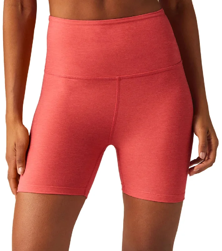 Beyond Yoga Spacedye Keep Pace Biker Shorts Coral Glow Heather