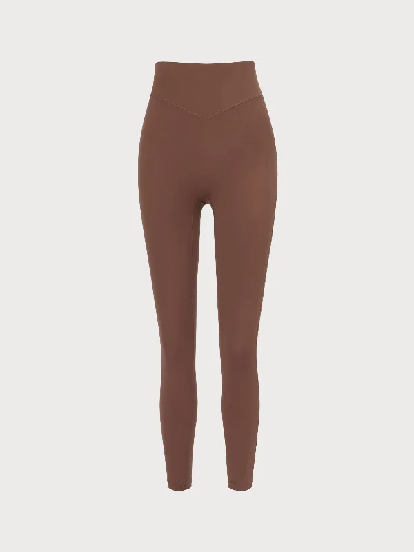 Brown Yoga Leggings 25”