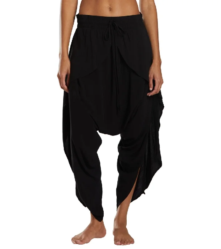 Buddha Pants Flap Harem Pants Black