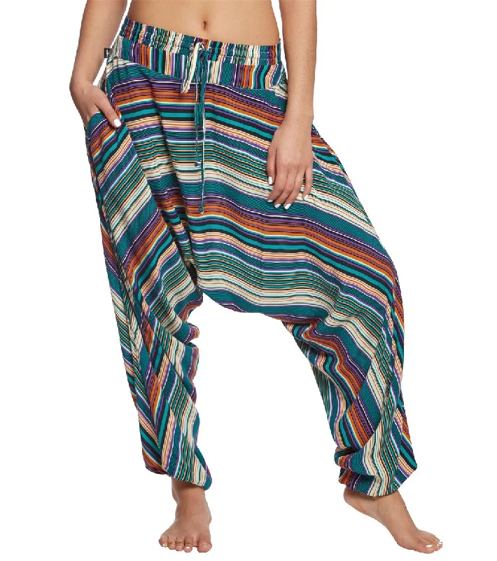 Buddha Pants Stripes Harem Pants Green