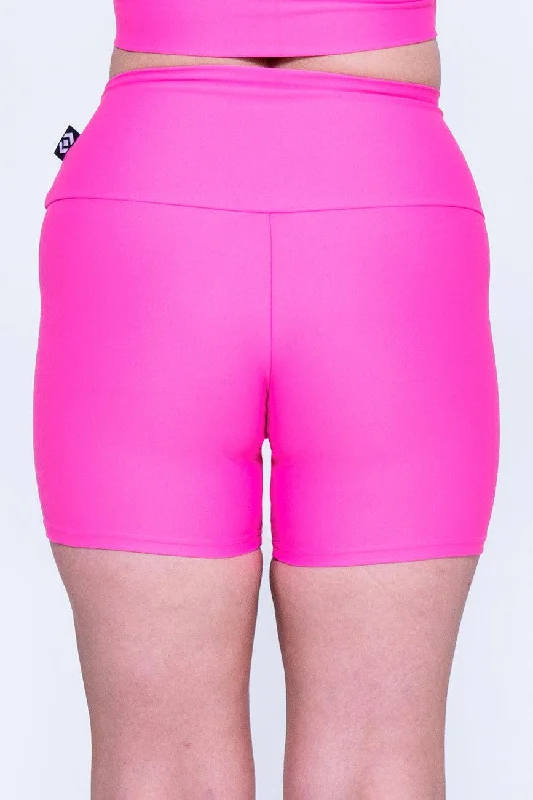 candy-pink-performance-high-waisted-booty-shorts