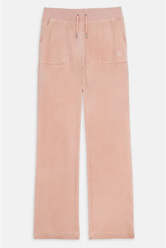 PALE PINK CLASSIC VELOUR DEL RAY POCKETED BOTTOMS