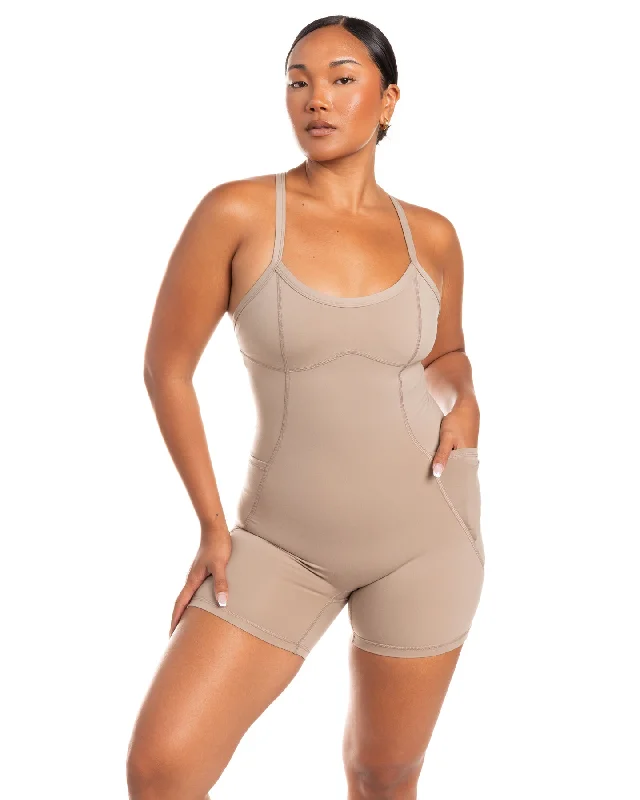 Contour Unitard - Vintage Khaki