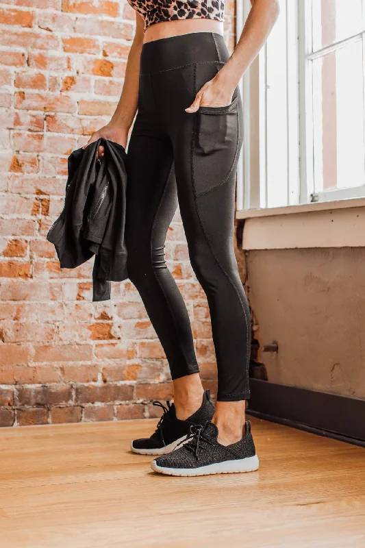 Create My Own Path Athleisure Leggings- Black