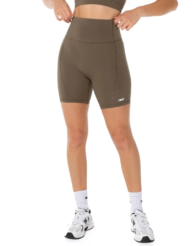 Curve Shorts - Dusty Khaki