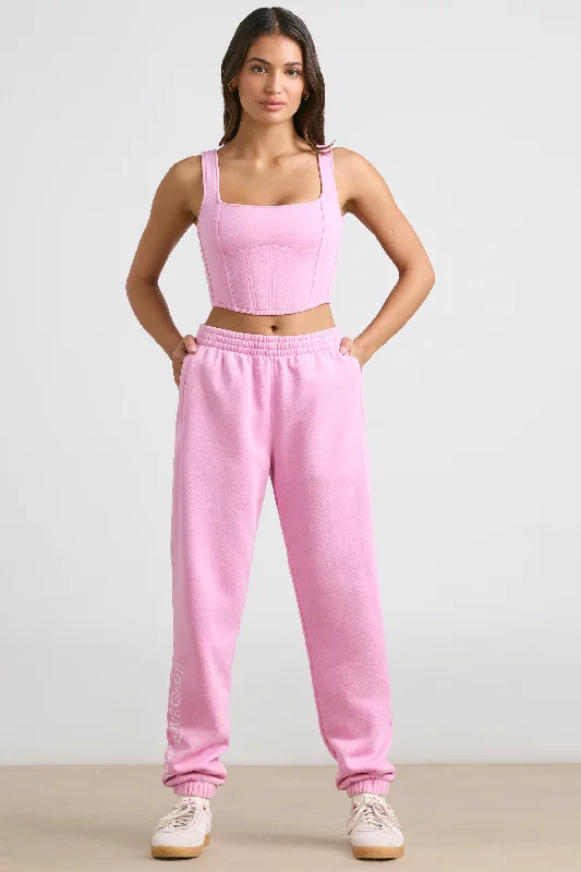 Devotion - Petite Oversized Joggers in Bubblegum Pink