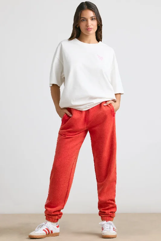 Devotion - Petite Oversized Joggers in Red