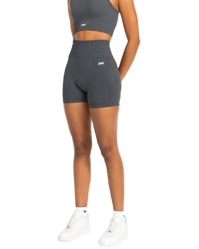 Elite Seamless V2 Shorts - Grey (Subtle Scrunch)