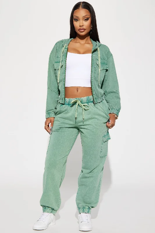 Fiona Fleece Jogger - Green