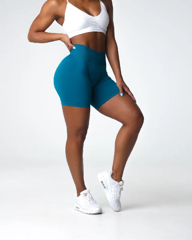 french-blue-solid-seamless-shorts