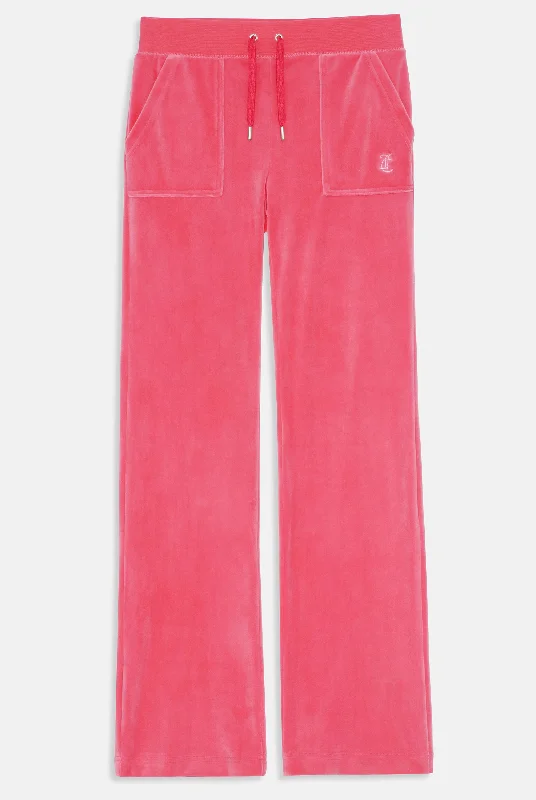 HOT PINK CLASSIC VELOUR DEL RAY POCKETED BOTTOMS