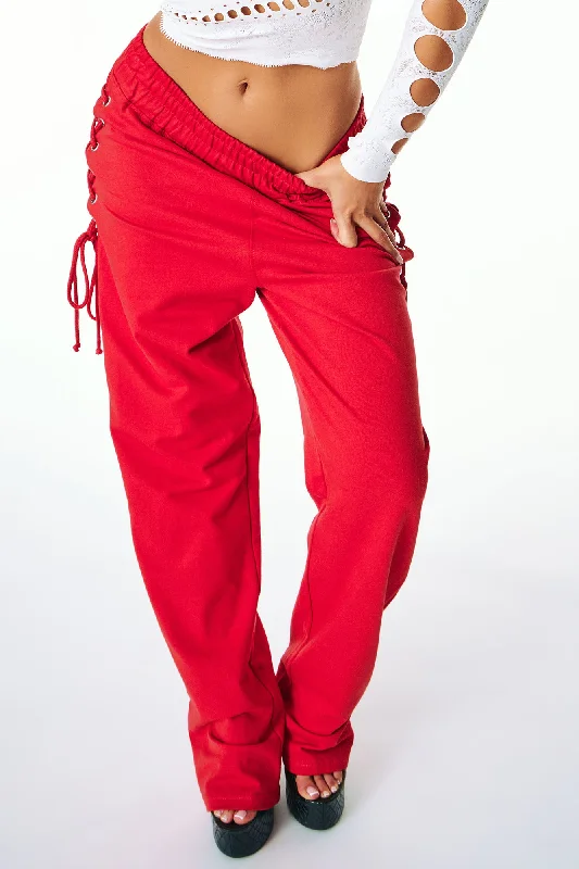 jaded-lace-up-lounge-pant-red