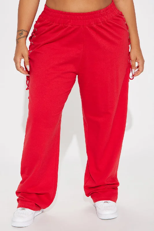 jaded-lace-up-lounge-pant-red