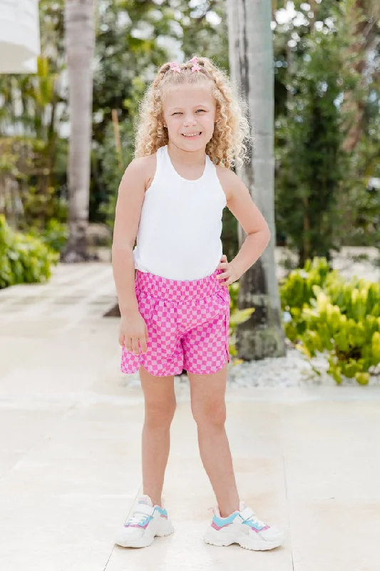 kids-errands-to-run-pink-checkered-high-waisted-athletic-shorts