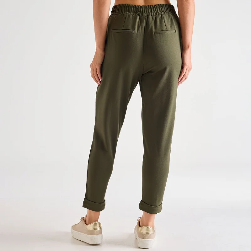 ladies-ponte-jogger-khaki