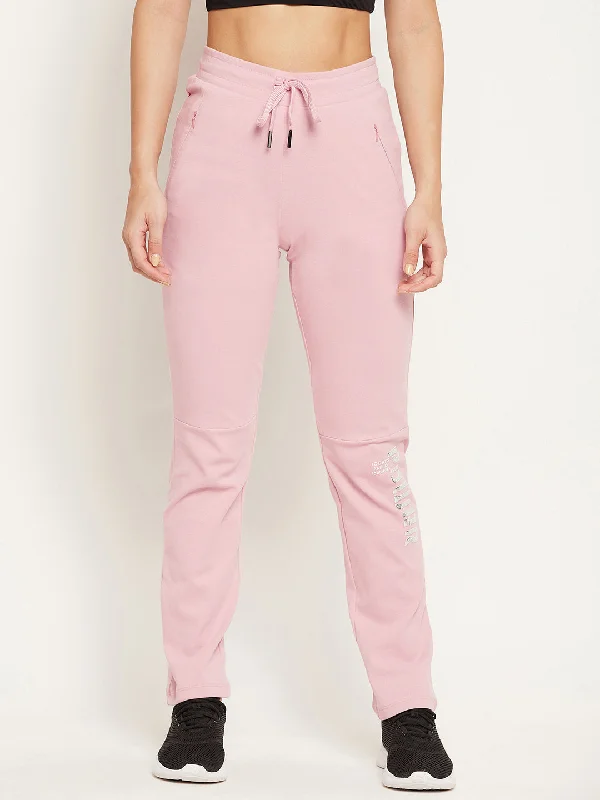 Msecret Drawstring Waist Light Pink Tapered Sweat Pants