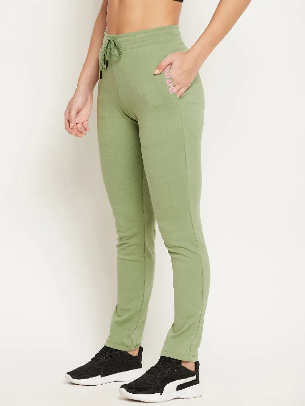 Msecret Regular Fit Green Track Bottom