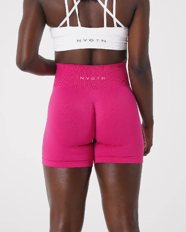 magenta-solid-seamless-shorts