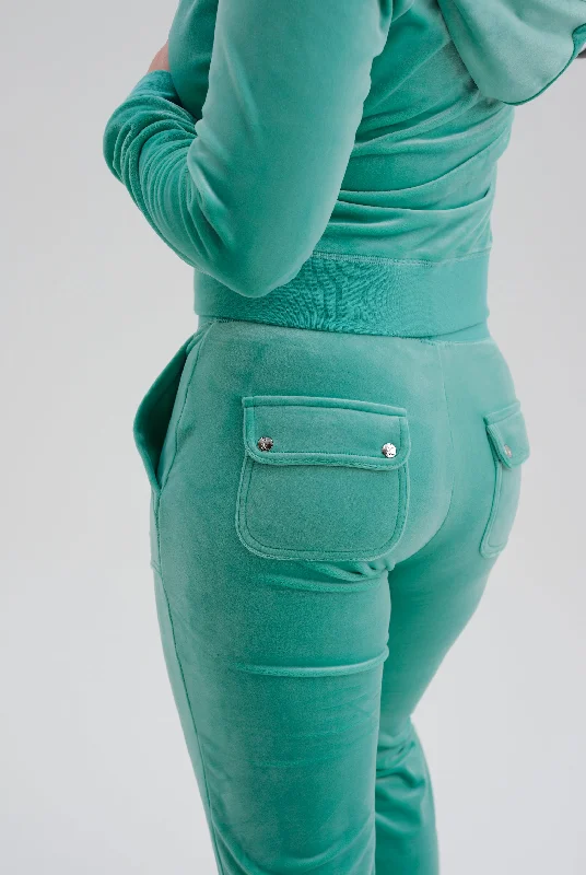 MARINE GREEN  CLASSIC VELOUR DEL RAY POCKETED BOTTOMS