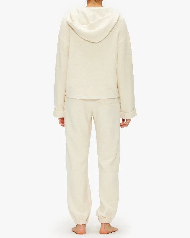 monrow_teddy_fleece_pullover_collar_sweatpants_off_white