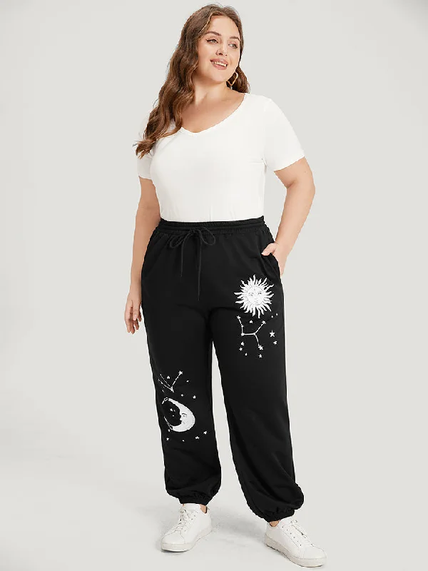 moon-and-star-print-pocket-drawstring-sweatpants