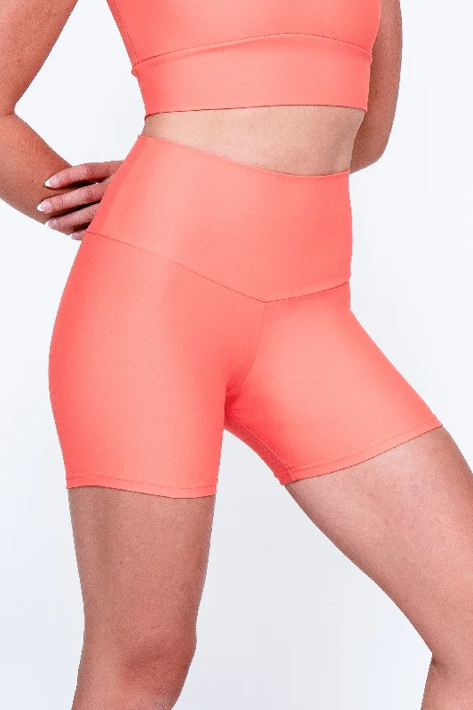 neon-coral-performance-high-waisted-booty-shorts