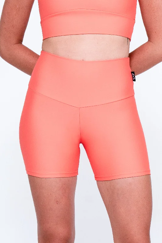 neon-coral-performance-high-waisted-booty-shorts