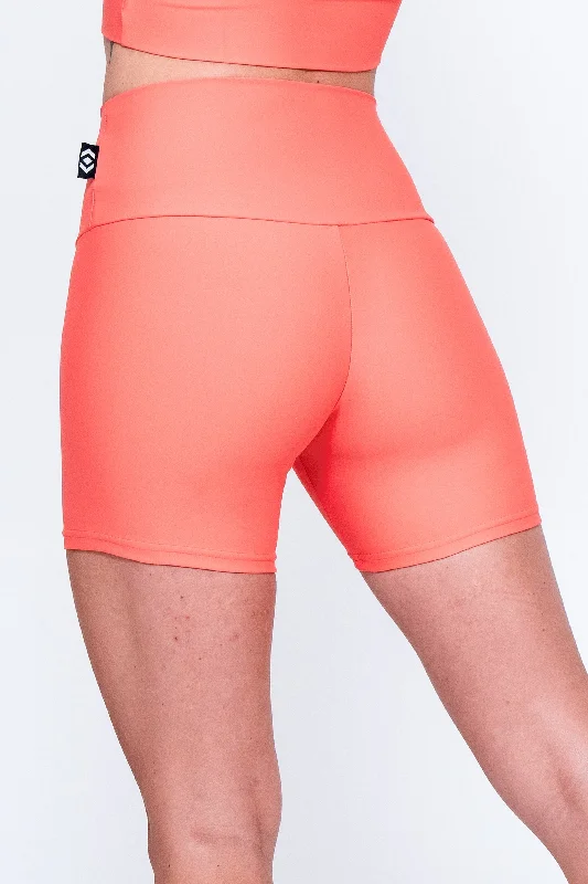 neon-coral-performance-high-waisted-booty-shorts