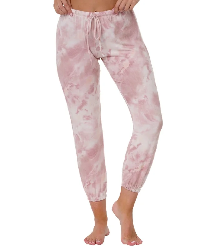 Onzie Weekend Sweatpant Joggers Peach Tie Dye