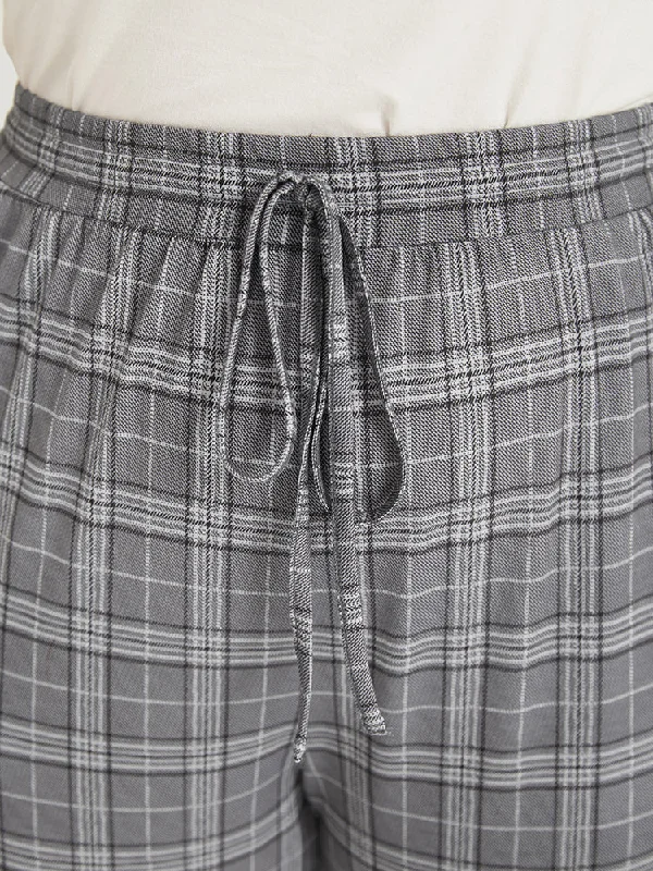 plaid-drawstring-pocket-high-rise-sweatpants