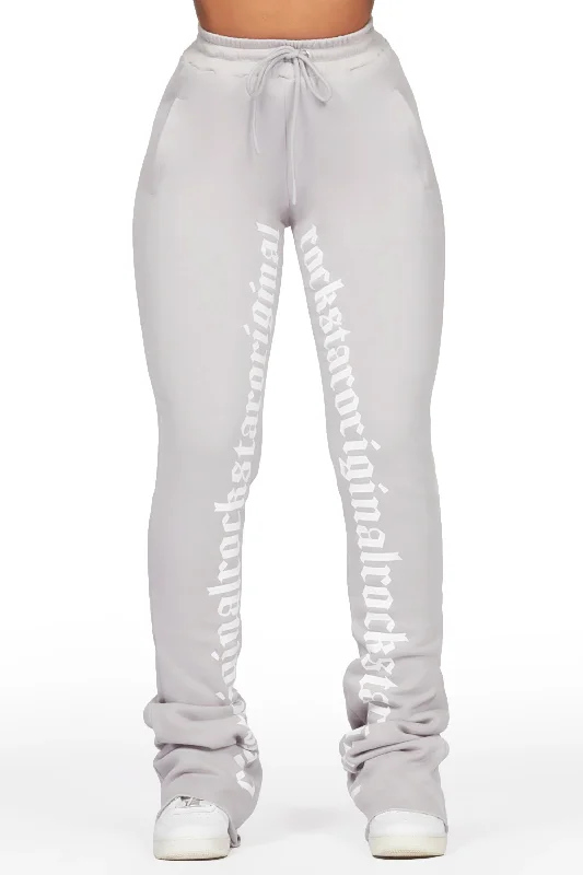 Blakely Heather Grey Super Stacked Pant