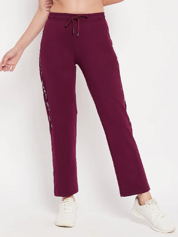 Msecret Typography Purple Sweat Pants