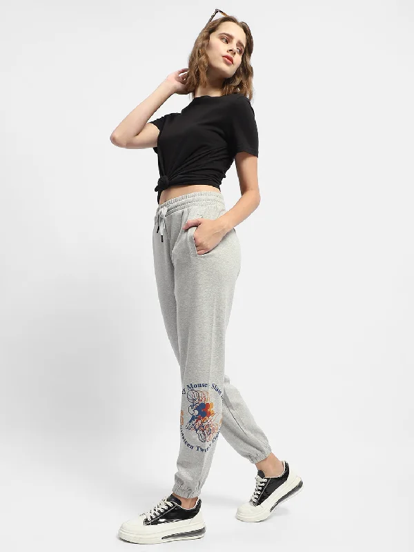 Msecret Disney Print Grey Cotton Track Bottoms