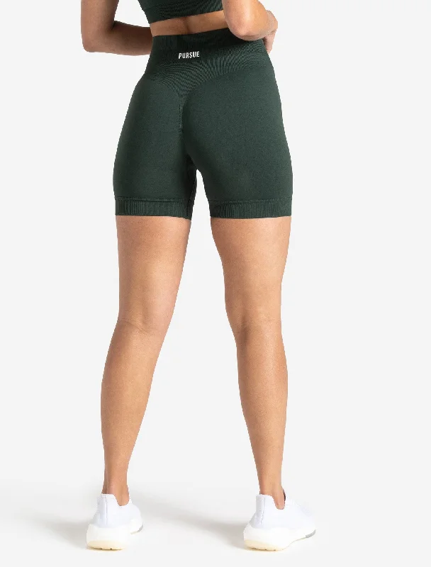 Scrunch Seamless Shorts - Forest Green