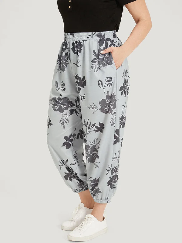 silhouette-floral-print-pocket-elastic-waist-sweatpants