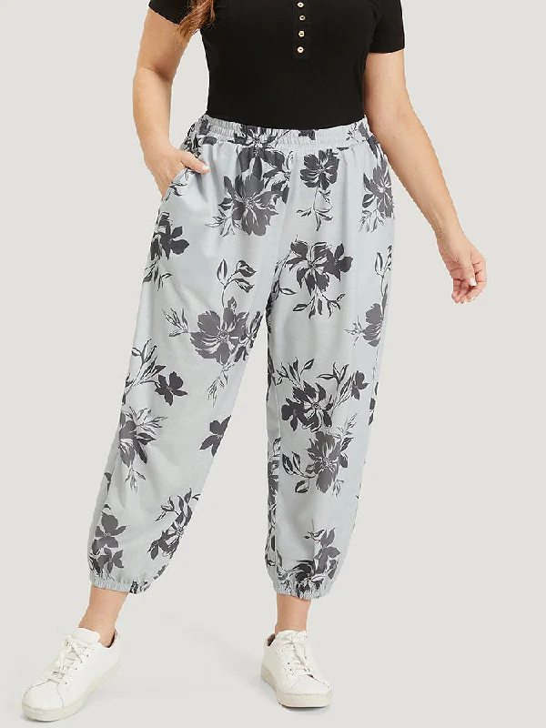 silhouette-floral-print-pocket-elastic-waist-sweatpants