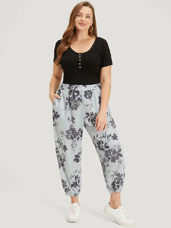 silhouette-floral-print-pocket-elastic-waist-sweatpants