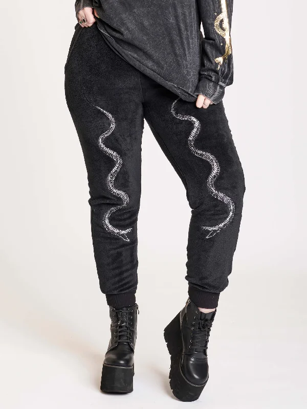 snake-embroidered-plush-jogger