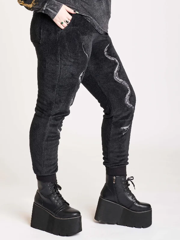 snake-embroidered-plush-jogger