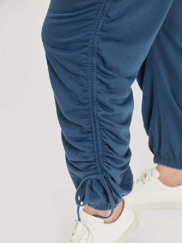 solid-pocket-drawstring-hem-elastic-waist-sweatpants