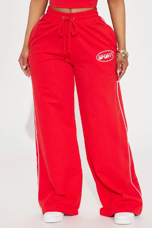 sporty-contrast-wide-leg-pant-red