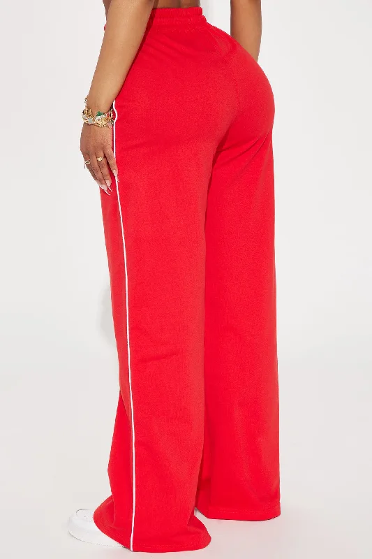 sporty-contrast-wide-leg-pant-red