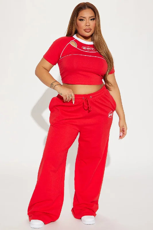 sporty-contrast-wide-leg-pant-red