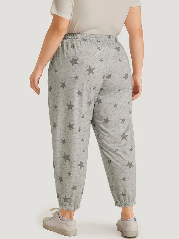 star-print-pocket-drawstring-sweatpants