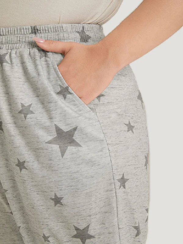 star-print-pocket-drawstring-sweatpants