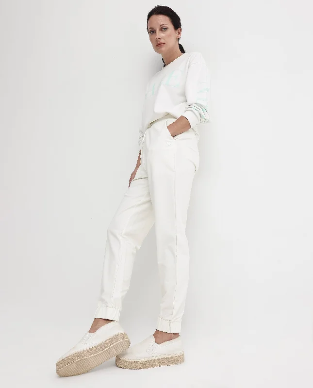 Rareism Womens Terac Off White Track Pant Solid